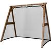 AXI SportsFun 4-in-1 in marrone | Telaio 4-in-1 per swing, calcio, pallavolo e tennis | Swing Frame & Net per vari sport