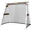 AXI SportsFun 4-in-1 in bianco/marrone | Telaio 4-in-1 per swing, calcio, pallavolo e tennis | Swing Frame & Net per vari sport