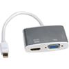 ROLINE Cavo adattatore MiniDP - HDMI/VGA 4K di ROLINE, MiniDP ST - HDMI/VGA BU, attivo