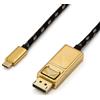 Rotronic Cavo adattatore USB Tipo C - DisplayPort ROLINE GOLD, v1.2, ST/ST, 2 m