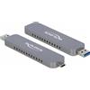 DELOCK Externes Gehäuse für M.2 NVMe PCIe SSD USB TYP C & A