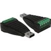 Delock Convertitore Delock da USB Tipo-A a seriale RS-422/485 Protezione da sovratensione 600W
