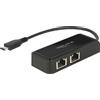 Delock Adattatore DELOCK SuperSp. USB3.1 Gen1 + USB/C > 2x LAN Gigabit