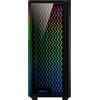Sharkoon RGB LIT 200, Midi Tower, PC, nero, ATX, micro ATX, Mini-ITX, blu, verde, rosso, ventola tascabile, lato anteriore