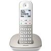 Philips Telefono cordless Philips XL490 - Telefono fisso cordless compatibile con gli apparecchi acustici - Telefono DECT con ampio display e aumento del volume - Telefono di casa con funzioni di privacy - Bianco