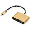 ROLINE 12.03.3165 Adattatore grafico USB Nero, Oro