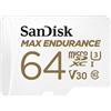 SANDISK Adattatore SanDisk Max Endurance/micro SDXC/64GB/100MBps/UHS-I U3/Classe 10/+