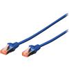 DIGITUS DK-1644-100-B-5 Cavo patch DIGITUS Cat. 6, S/FTP, 10,0 m, blu, 5 pz