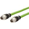 MetzConnect METZ CONNECT M12 - Cavo di rete - 8 pin M12 (M) bis 8 pin M12 (M) - 2 m - Paare in Metallfolie (PiMf) - CAT 6a - v