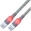 EasyLan Cavo patch EasyLan DualBoot LED RJ45 S/FTP Cat.6 (Classe E), con connettore saCon, LSOH, grigio, 20 m