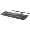 HP Thin Keyboard BusinessSmartcard, Dimensioni complete (100%), Cavo, USB, Interruttore meccanico, Nero