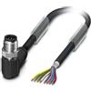 Phoenix Contact Cavo sensore Phoenix Contact M12 PUR a 8 poli, pin angolato schermato/trascinabile. Codifica A, lunghezza 5,0 metri
