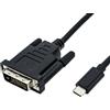 ROLINE 11.04.5830 video cable adapter 1 m USB Type-C DVI Black