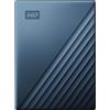 Western Digital WD My Passport Ultra WDBFTM0050BBL - Disco rigido - crittografato - 5 TB - esterno (portatile) - USB 3.1 (connettore USB-C) - AES a 256 bit - Blu