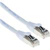 ACT Cavo patch bianco LSZH SFTP CAT6A da 15 metri, senza strappi, con connettori RJ45
