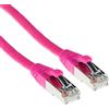 ACT Rosa 30 metri di cavo patch LSZH SFTP CAT6A snagless con connettori RJ45. Cat6a s/ftp lszh sng pk 30,00m (FB8830)