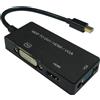 Value Valore VALUE 12993154 0,1 m Mini DisplayPort DisplayPort + DVI + HDMI Nero