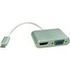 ROLINE Adattatore display ROLINE USB Tipo C - VGA + HDMI