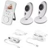 Lionelo Babyline 5.1 baby monitor con telecamera Baby Monitor Portata di comunicazione bidirezionale di 300 metri Due telecamere in un set Modalità notturna Sistema VOX Bianco
