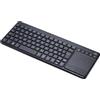 Renkforce MT-1006 Touchpad wireless, tastiera wireless tedesca, QWERTZ, Windows® Black Touchpad integrato, tasti del mouse, mul