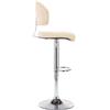 vidaXL Sgabello da bar in Pelle finta bianco crema