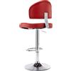 vidaXL Sgabello da bar in Pelle finta rosso vino