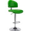 vidaXL Sgabello da bar in Pelle finta verde