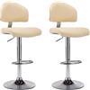 vidaXL Sgabello da bar 2 pezzi. Similcuoio bianco crema