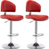 vidaXL Sgabello da bar 2 pz. Similcuoio rosso vino