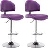 vidaXL Sgabello da bar 2 pezzi in Pelle finta viola