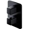 Omnires PARMA, incasso, miscelatore doccia, 15 x 19 cm, termostatico, nero opaco