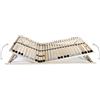 vidaXL Rete a doghe, 2 pezzi, con 28 doghe, 7 zone, 70x200 cm