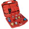 Wiltec Tester universale dell'impianto di raffreddamento Wiltec 14 pezzi con tappi di prova del radiatore e pompa di prova codificati per colore, sfiatatoio dell'impianto di raffreddamento, riempimento dell'impianto di raffreddamento