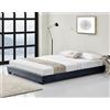 corium Letto imbottito in lino Struttura letto con rete a doghe 140x200 cm Letto con rete a doghe Letto matrimoniale Letto per ragazzi Grigio scuro Corium