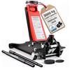 Arebos 3T cric auto idraulico piatto 75-505mm doppio pistone 2 supporti cric auto manovra cric auto