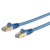 StarTech.com 6ASPAT10MBL Cavo patch CAT6a (10 m, blu, connettore RJ45 senza gancio, cavo CAT6a STP, filo di rame, cavo di rete) - Cavo patch - da RJ-45 (M) a RJ-45 (M) - 10 m - STP - CAT 6a - Modellato, senza gancio - Blu