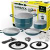 Brunner S.R.L. Set di pentole da campeggio BRUNNER | Vetroceramica | CAREZZA, ø22cm 7+1 pezzi