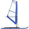 vidaXL Tavola da SUP gonfiabile con set di vele blu e bianche