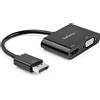 StarTech Adattatore da DisplayPort a HDMI/VGA Startech DP2VGAHD20 4K Ultra HD Nero