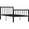 vidaXL Struttura letto in metallo nero 100 × 200 cm