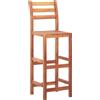 vidaXL Sgabello da bar 2 pz. Legno massiccio di acacia