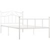 vidaXL Struttura letto in metallo bianco 100×200 cm
