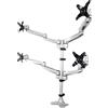 StarTech.com ARMQUADPS supporto da tavolo per Tv a schermo piatto 68,6 cm (27") Argento Scrivania
