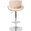 vidaXL Sgabello da bar in Pelle finta crema