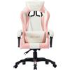vidaXL Sedia da gioco in ecopelle rosa