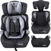 AREBOS Seggiolino auto FableKids MIKA grigio | 76-150 cm | Da 15 mesi | ECE R129/03