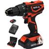 YATO Trapano a percussione a batteria 18V (1 batteria 2Ah)