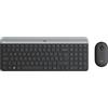 Logitech Slim Wireless Combo MK470 - Set tastiera e mouse - senza fili - 2,4 GHz - QWERTY - Spagnolo - Grafite
