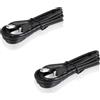 Wicked Chili Playstation 4 Cavo di ricarica USB per controller PS4 DualShock 4 Wireless Controller (set di 2, 180 cm, microUSB) nero