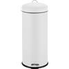Ribelli bidone per rifiuti in acciaio inox bidone per rifiuti a pedale bidone per rifiuti 30L rotondo bianco - B-buono ottimo